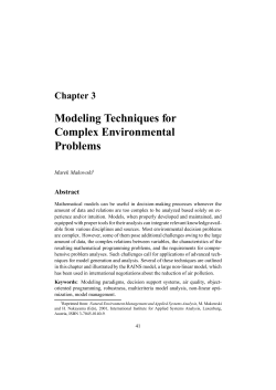 Modeling Techniques for Complex Environmental Problems