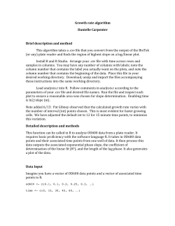 Growth rate algorithm