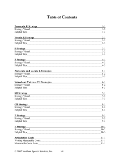Table of Contents
