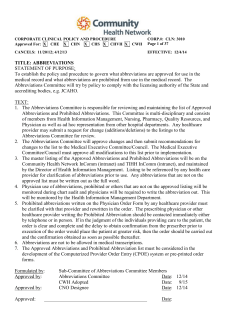 title: abbreviations - Community Health Network