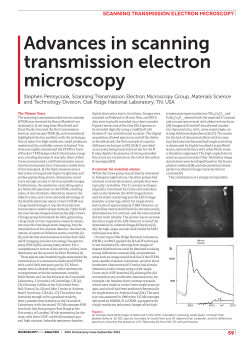 Advances in scanning transmission electron microscopy