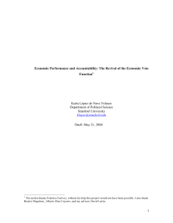 1 Economic Performance and Accountability: The Revival of the