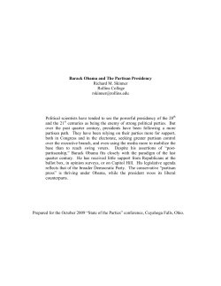 Partisan Presidency - The University of Akron