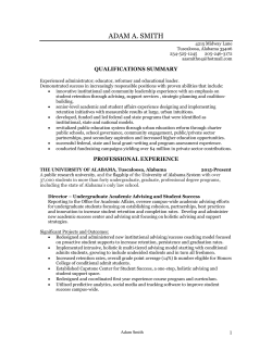 ADAM A - Office of the Provost