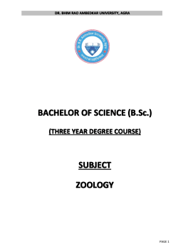 B.Sc. (ZOOLOGY)