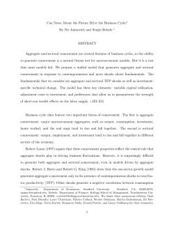 Can News About the Future Drive the Business Cycle? By Nir