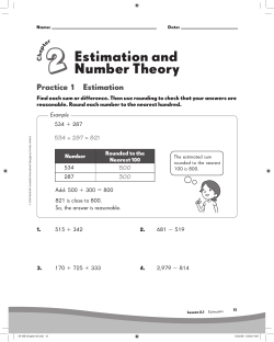 Chapter 2 Estimation and Number Theory