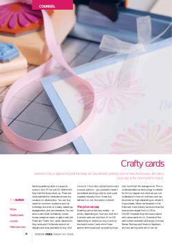 Crafty cards - Consumers` Association of Ireland