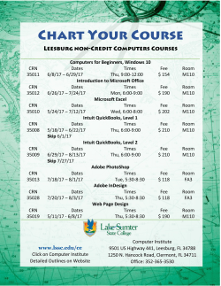 Computers for Beginners, Windows 10 CRN Dates Times Fee Room