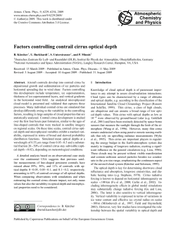 Factors controlling contrail cirrus optical depth