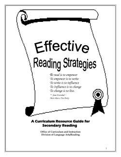 Effective Reading Strategies