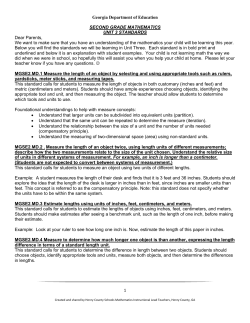 Unit 3 - Georgia Standards