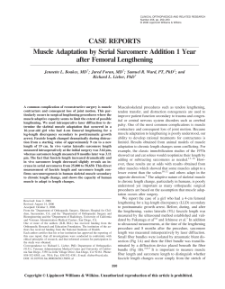 CASE REPORTS Muscle Adaptation by Serial Sarcomere Addition 1
