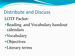 Distribute and Discuss