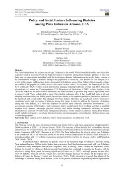 Policy and Social Factors Influencing Diabetes among Pima Indians