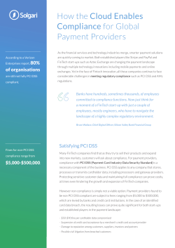 How the Cloud Enables Compliance for Global Payment