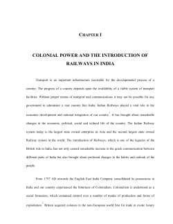 colonial power and the introduction of railways in india