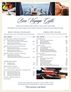 Bon Voyage Gifts - Oceania Cruises