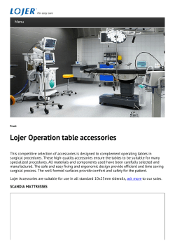 Lojer Operation table accessories