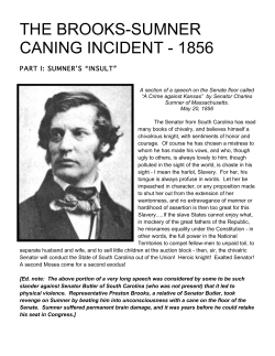 THE BROOKS-SUMNER CANING INCIDENT