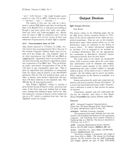 Output Devices - TeX Users Group