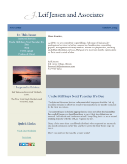 October 2013 - Leif Jensen and Associates