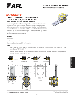 230 kV Aluminum Bolted Terminal Connectors TYPE TCV-N