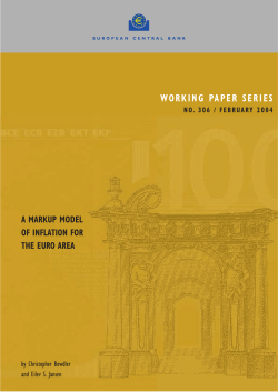 A markup model of inflation for the euro area