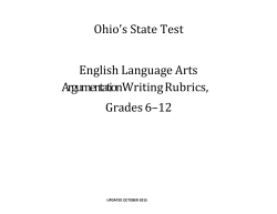 AIR ELA 6-12 Argument Writing Rubric