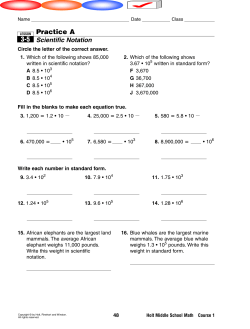 Scientific Notation - Scarsdale Public Schools