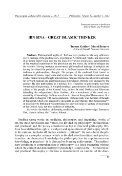 IBN SINA &ndash; GREAT ISLAMIC THINKER