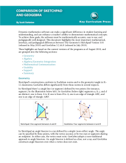 Comparison of Sketchpad and GeoGebra