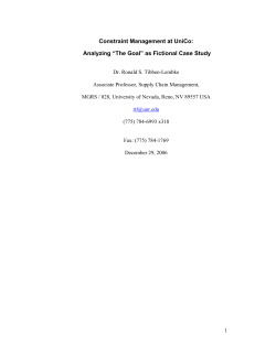 A Few Little Problems with &ldquo;The Goal&rdquo;