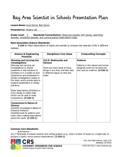 Good Germs, Bad Germs - Community Resources for Science