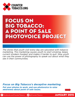 Counter Tobacco.Org: Photo Voice Project