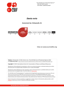Danio rerio - IUCN Red List