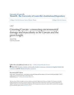 connecting environmental damage and masculinity in Sir Gawain