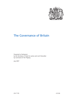 The Governance of Britain - Office for National Statistics