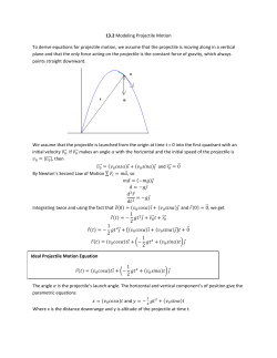 13.2 Modeling Projectile Motion