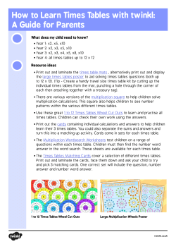 How to Learn Times Tables with twinkl: A Guide for Parents