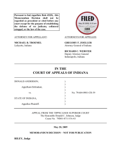 Donald Anderson v. State of Indiana