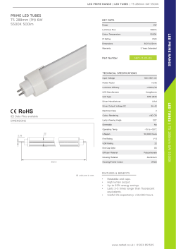 NET-11-01-03 PRIME LED T5 Tube 6W 288mm