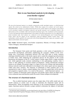 How to use functional analysis in developing cross