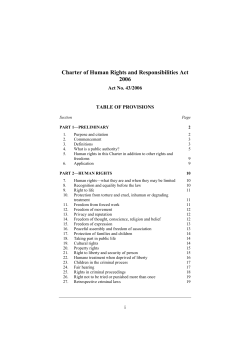 Charter of Human Rights and Responsibilities Act 2006