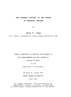 The economic decline of the church in medieval England