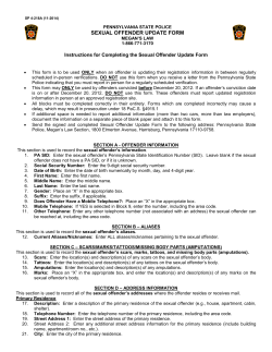 SEXUAL OFFENDER REGISTRATION NOTIFICATION, FORM SP 4