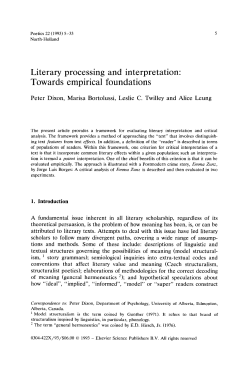Literary processing and interpretation