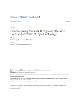 Non-Borrowing Students` Perceptions of Student Loans