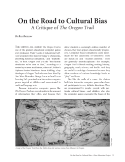 On the Road to Cultural Bias