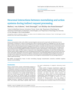 Neuronal interactions between mentalising and action systems